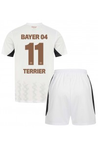 Bayer Leverkusen Martin Terrier #11 Jalkapallovaatteet Lasten Vieraspeliasu 2024-25 Lyhythihainen (+ Lyhyet housut)